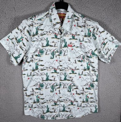 Dixxon Shirt Mens Medium All Over Print Desert Bloom Pearl Snap Western