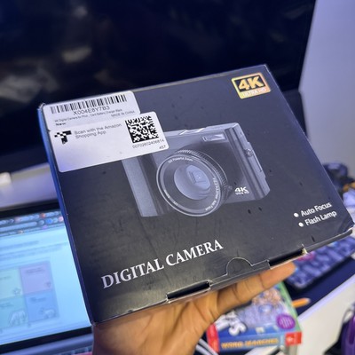 4K Ultra HD Digital Camera w/ 2 Rechargeable Batteries & Charger, 32 GB SD Card