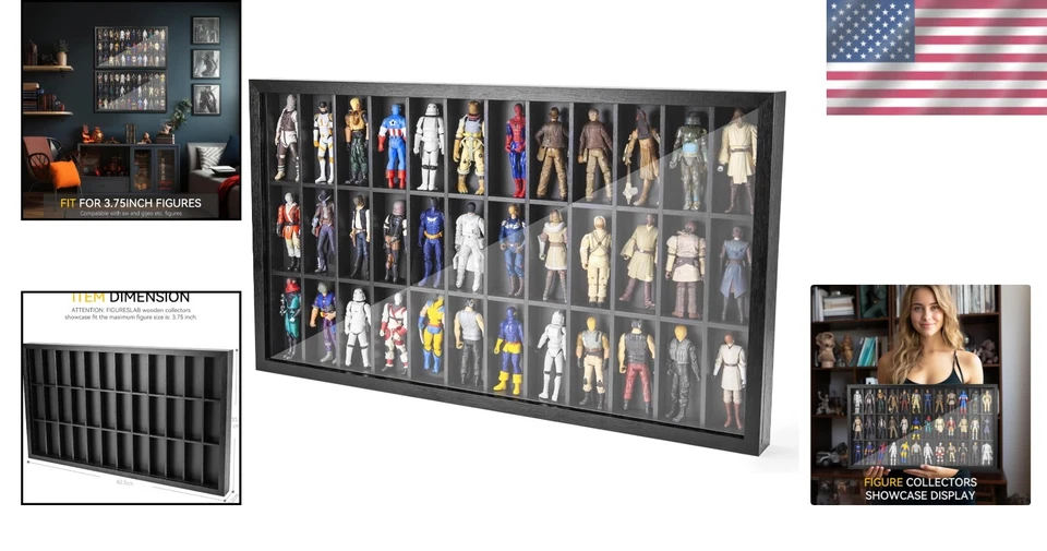 Vitrina de figuras de 3,75" - Gabinete a prueba de polvo Foto 2 de 4