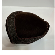 Women  s Black Velvet Beaded Fascinator Headpiece, One Size, Formal Solid