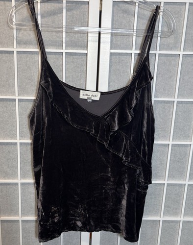 Y2k Fairy Grunge Grey Velvet Cami With Adjustable Strap Size Large Whimsigoth - Picture 3 of 8