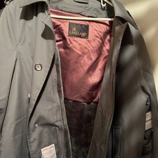 Vintage Lakeland Coat 42 Short Gray Button 1970s