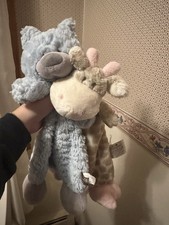 Demdaco Dog Soft Blankie Security Blanket Lovey Lovie , Nat And Jules Lovey