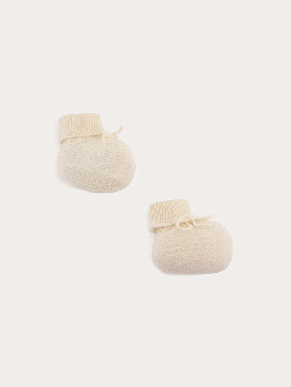 Bonpoint Baby Cashmere Booties milk white T2