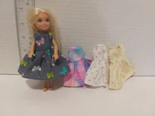 Doll Clothes Handmade - fits  5" Chelsea  doll- Lot 0f 4--Dresses,-   K155