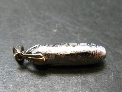 Muonionalusta Meteorite Silver Pendant from Sweden - 1.4'' - 6.33 Grams