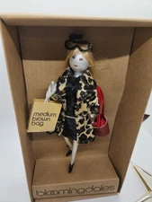 Bloomingdales Ornament Shopper Little Brown Bag 8" Fashionista Doll Glass