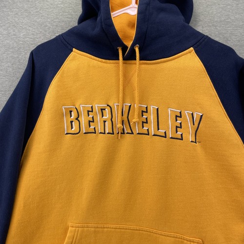 Champs Sports UC Berkeley Hoodie Mens Size M Blue/Gold Embroidered Team Spirit