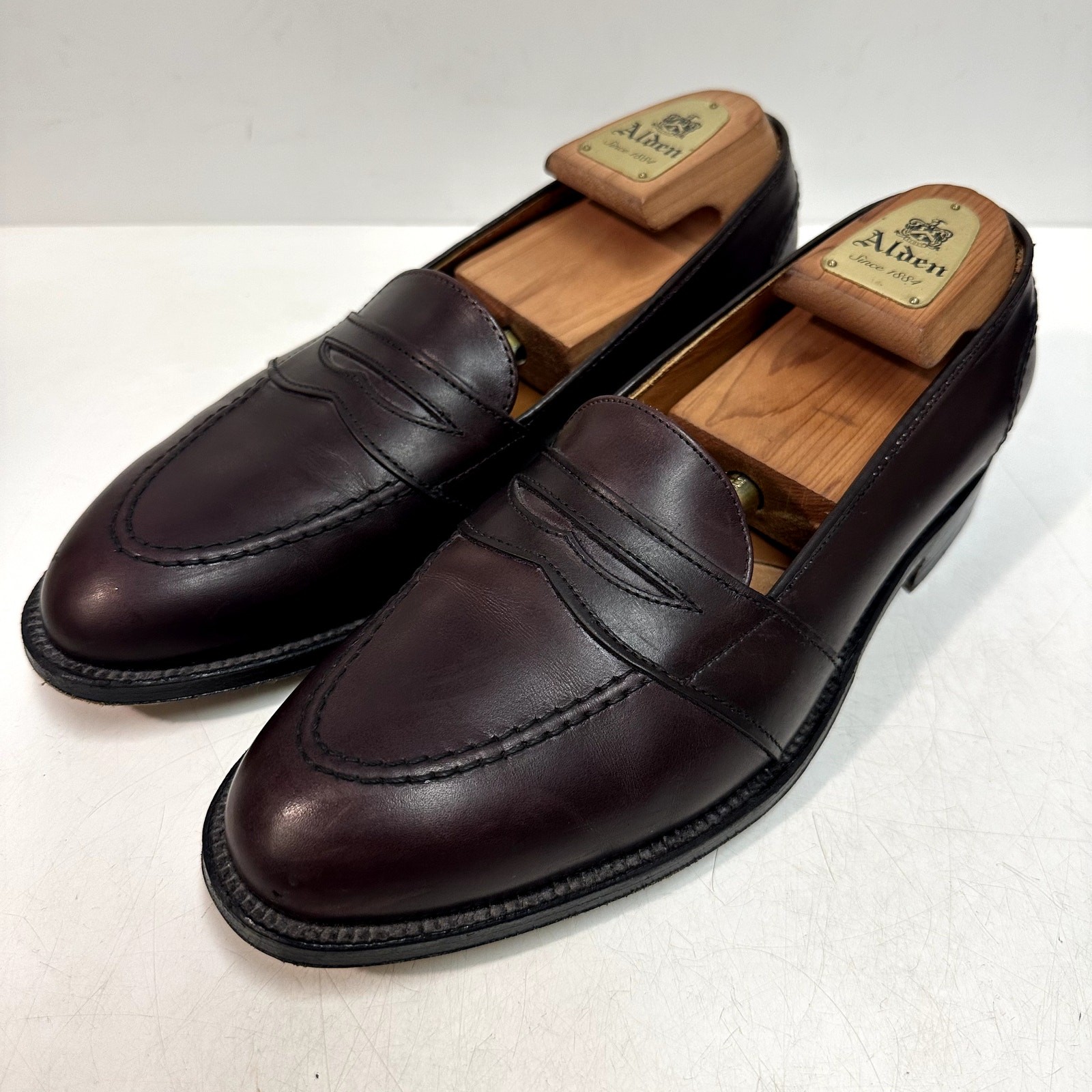 Alden 683 Burgundy Calfskin Full Strap Loafer