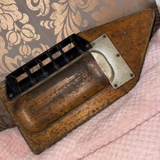 Vintage seltener Bus Kleingeldgeber Münzspender Sortierer - Holzplatte sehr selten