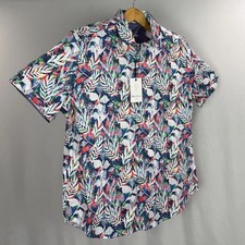 Robert Graham Button-Up Shirt Mens 2XL Colorful Vibrant Floral Flip Cuff SS NWT