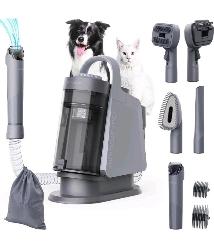 Momcozy Pet Dog Grooming Kit & Vacuum w/ Clippers 13000Pa, Shedding w/ 5 Tools