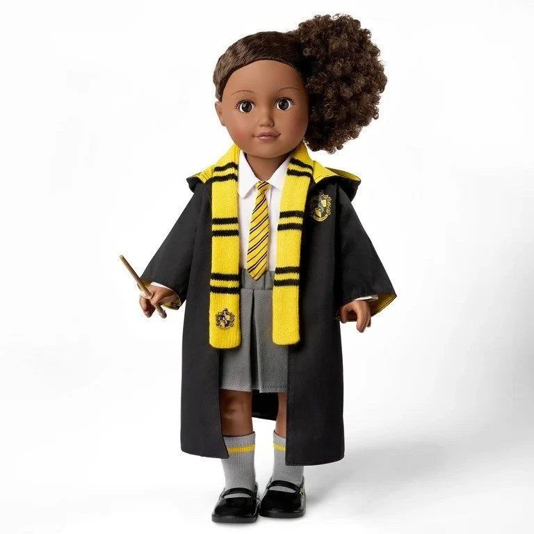 Conjunto Varinha Uniformes Harry Potter 18” Boneca My Life American Girl HUFFLEPUFF - Imagem 4 de 4