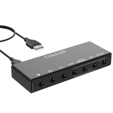 7.1 USB Surround Sound Card 48KHz-384KHz Aluminum Line-in  Mic Support
