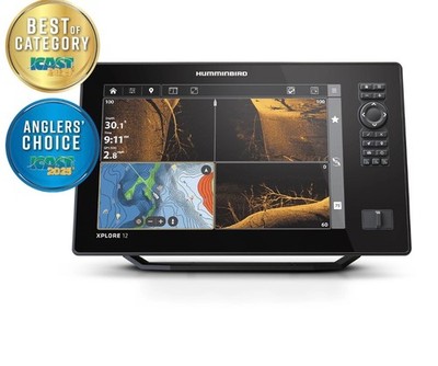 Humminbird Xplore 12 CHIRP Mega Si+ Fishfinder Chartplotter CMSI+ 412020-1