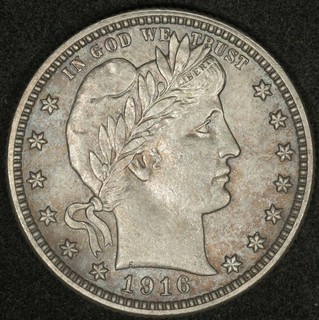 1916 D BARBER QUARTER UNCIRCULATED DETAILS