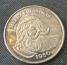 1986 Merry Christmas Santa Claus & Festive Wreath 1 oz .999 Silver Round X Qty-2