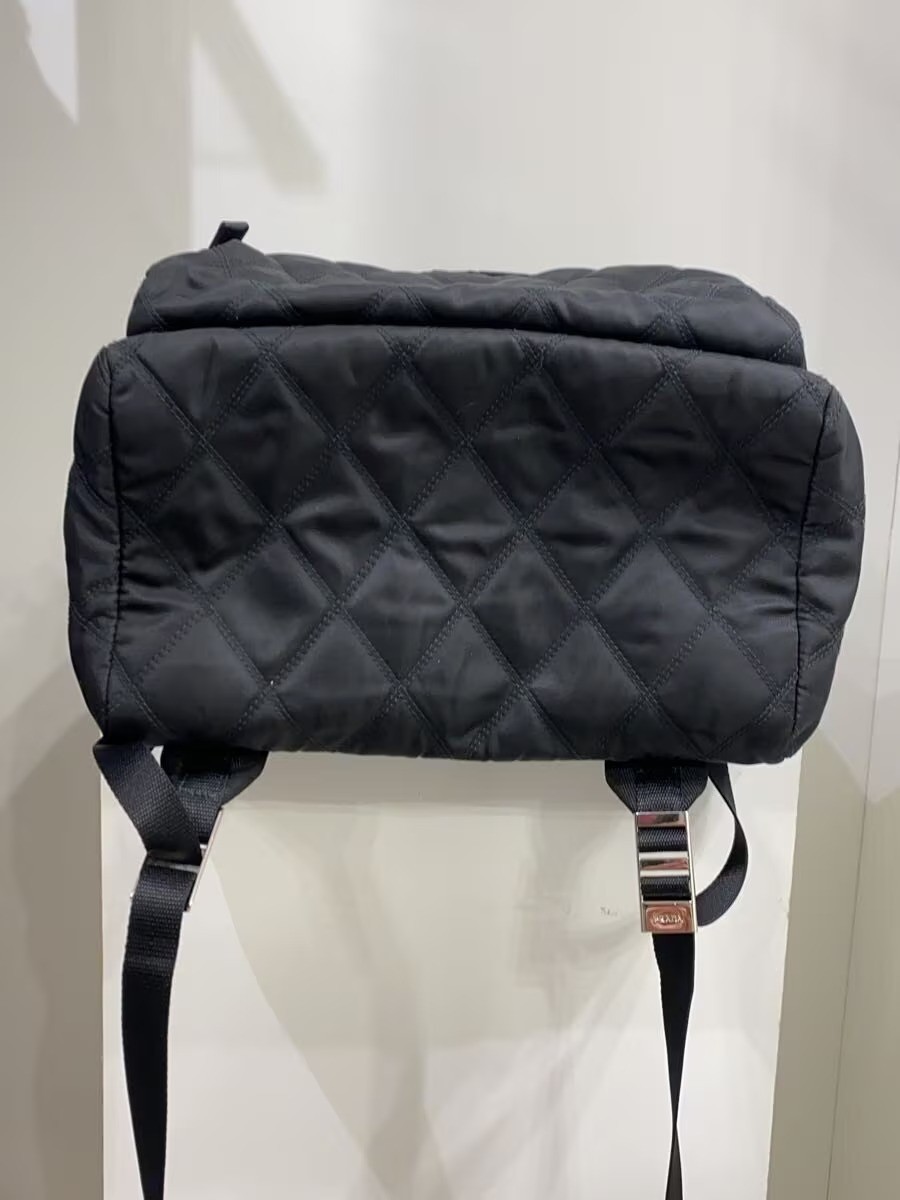 Prada Tessuto Impuntu Backpack Black Nylon 2VZ066 Auth Italy Used image 4