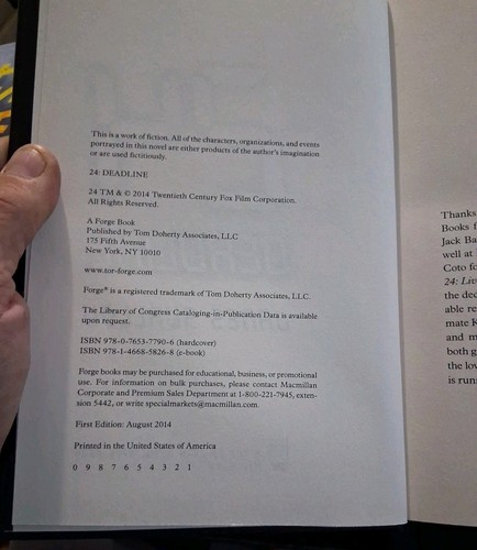 24: Deadline: A 24 Novel (24 Series) - Hardcover By Swallow, James - VERY GOOD - Foto 4 di 8