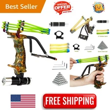 Stainless Steel High Velocity Slingshot - Lightweight & Accurate Outdoor Tool