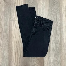 Old Navy Women's Super Skinny Jeans Size 8 Black Stretch Denim Mid Rise