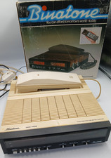 Rare Vintage Binatone Radio Phone Clock Radio Push Button Telephone Boxed Ivory