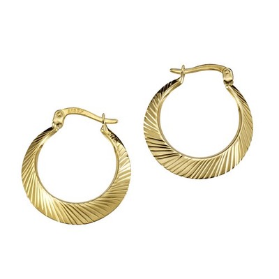 Creole Ohrringe 333 Gold 8 Karat 2,3cm Damen diamantiert Echtschmuck NEU