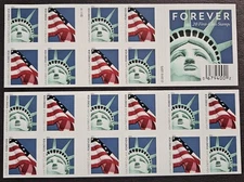 Scott # 4562b - 4561-4562 Statue of Liberty/Flag - Booklet of 20 Forever Stamps