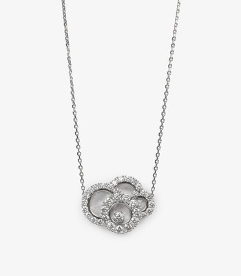 Halskette Chopard Diamant 18 kt Weißgold und Perlmutt Happy Dreams