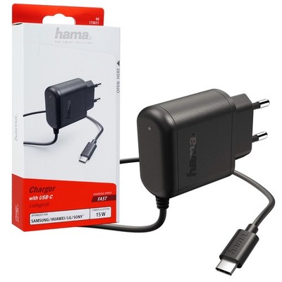 Hama Schnell-Ladegerät USB-C 3A 15W Netzteil Netz-Lader für Tablet PC Pad Handy