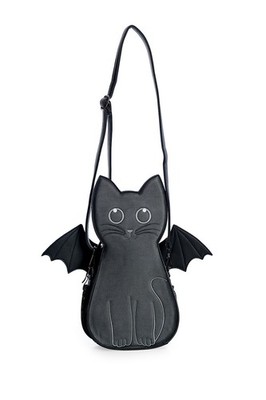Banned Alternative Rucksack / Schultertasche - Wendi Katze Bat Goth Alternative