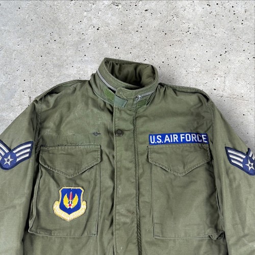 Vtg Alpha Industries M-65 Field Coat Mens X-Small Reg M65 OG 107 70s Air Force - Picture 5 of 8