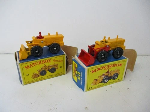 Matchbox Lesney Regular Wheels 2X #43 Aveling Barford- base & shovel version box