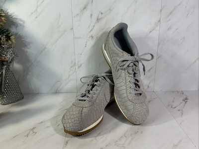 Nike Cortez Classic Premium Croc~ Grey Leather ~Men s 11.5~ #861677-001