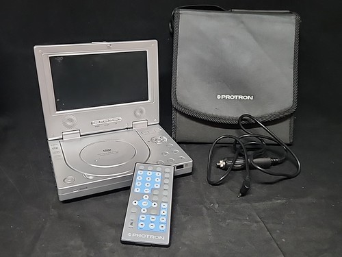 Protron PDV-388 Portable DVD Player (7") With Remote TESTED