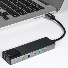 USB Sound Card Aluminium Alloy External Audio Converter AC-3 DTS External Audio