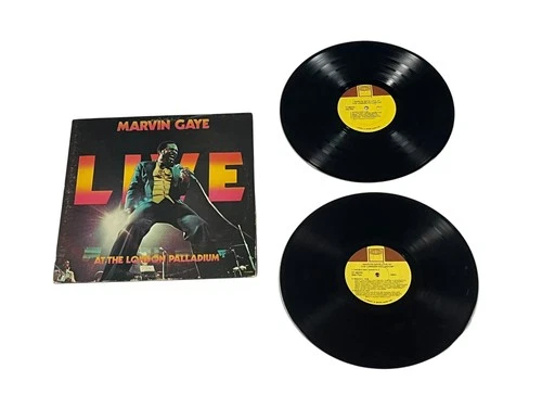 Marvin Gaye Live at the London Palladium Double LP Vinyl Rec 1970s vintage concert t-shirt, vintage, single stitch, B+ condition