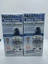 NeilMed Sinus Rinse 2 Boxes Bottles 8oz+Packets New Sealed EXP 2028
