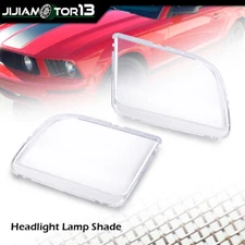For 05-09 Ford Mustang Chrome Housing Clear Headlight Replacement Lens Pair JJ