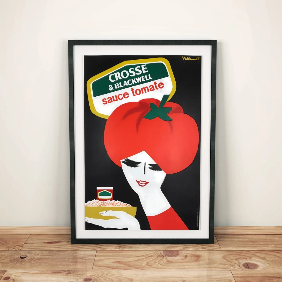 Póster de arte de pared vintage Crosse & Blackwell Sauce Tomate - Bernard Villemot 1981 Foto 4 de 4