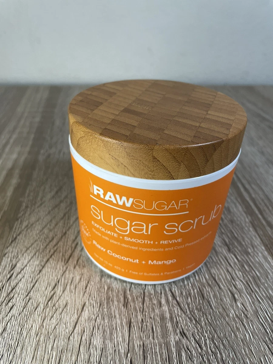 Raw Sugar Scrub Face Body Exfoliate Smooth Revive Coconut Mango
