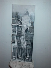 3D Canvas Street Scene Painting Art Signed Rodrig