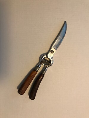E. Spitzer SOLINGEN GERMANY Chrome & Antler HANDLE HUNTING Snips Scissors