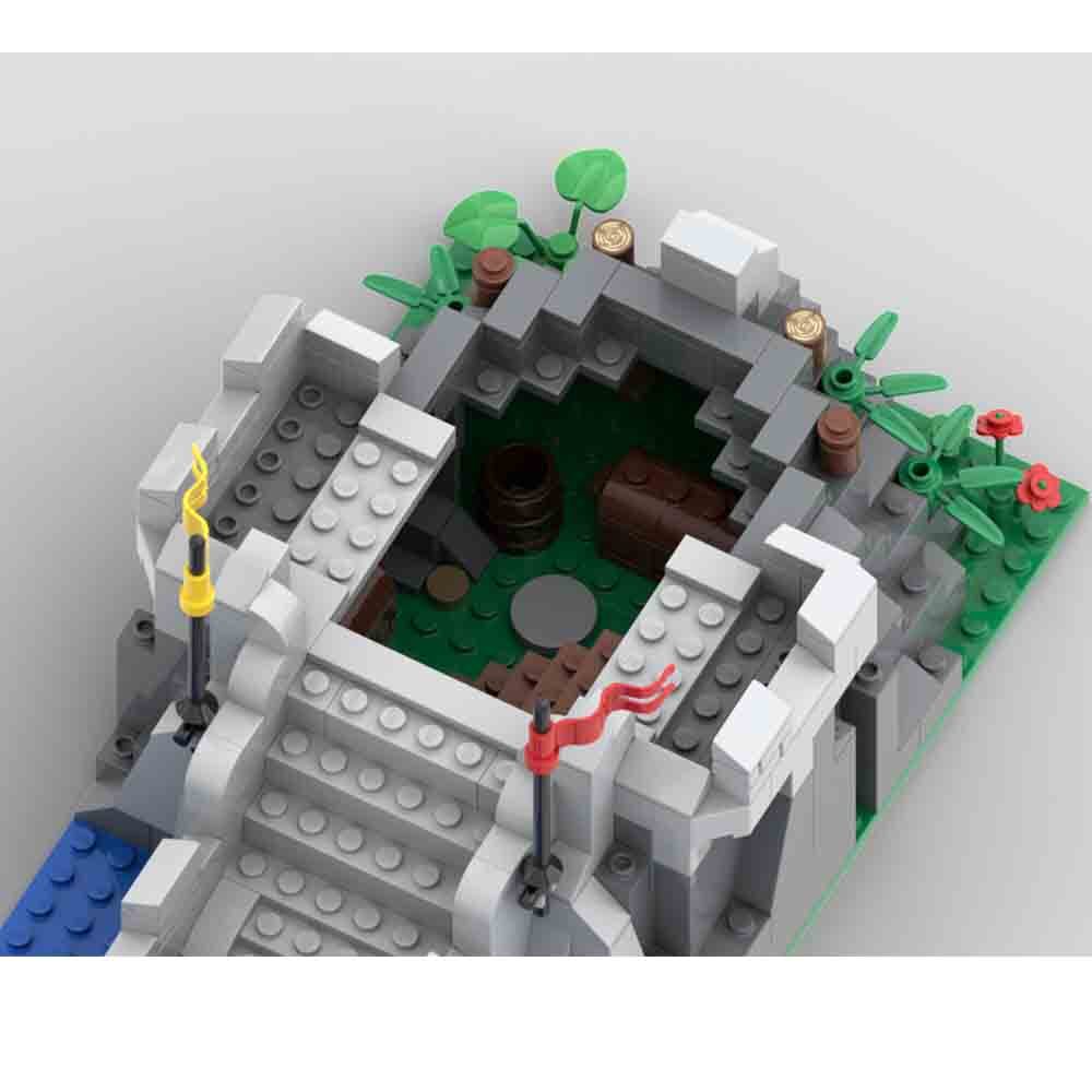 MOC-113035 Medieval Tower Castle Modular Building Kit with Bridge – 668 Parts