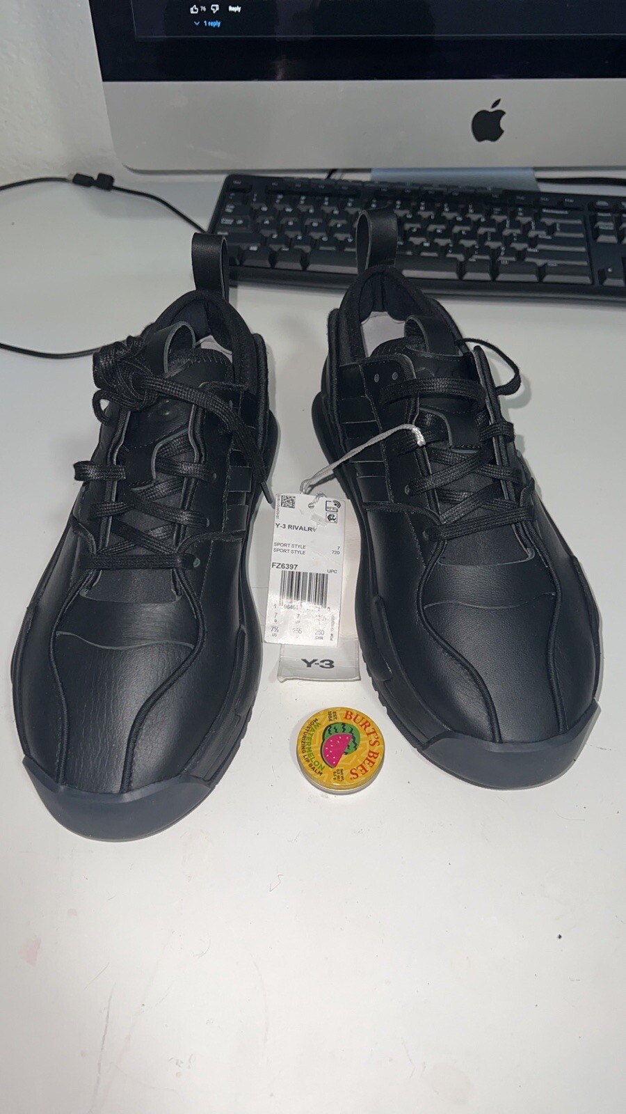 Size 7.5 - adidas Y-3 Rivalry Triple Black Yeezy yzy