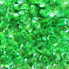 Sequins Transp. Light Green Lustre 2nds 8mm Round Cup 400/ 4,750 pcs Loose