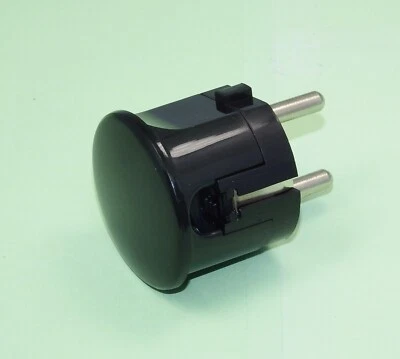 Kaiser Winkel Schuko Schutzkontakt Stecker Schwarz Schraubklemmen 230v - 517/SW