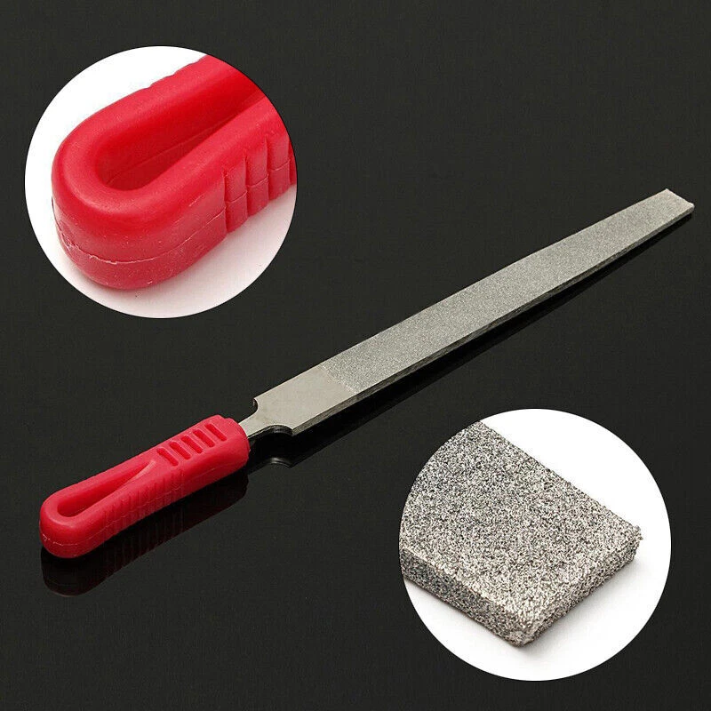 10'' 250mm 120 Grit Alloy Long Diamond Coated Flat File Filing Stone Thick 5mm - Image 3 of 4