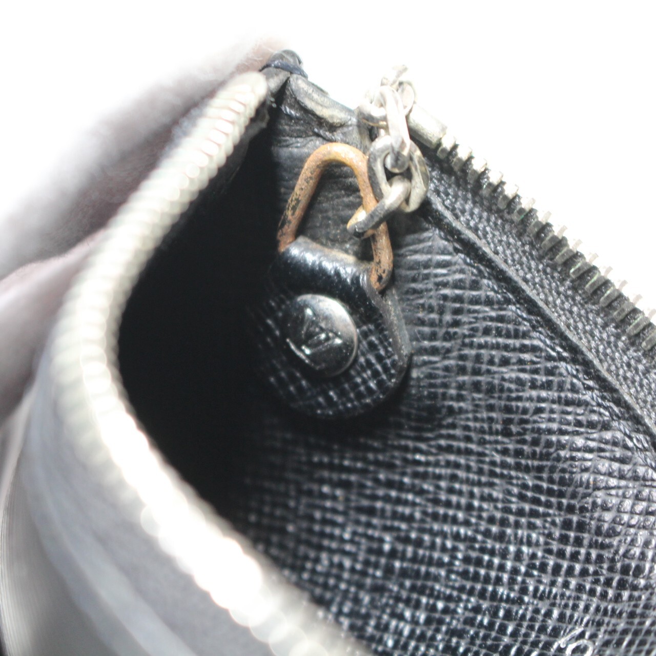 Louis Vuitton Epi Pochette Cles Coin Case Black Noir M63802 Auth Used