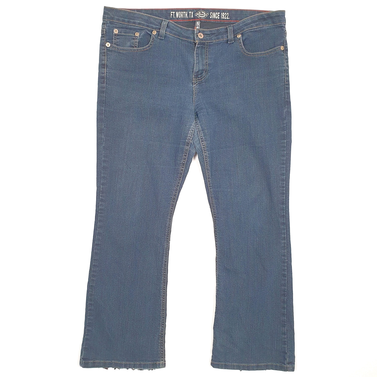 Womens DICKIES Casual Bootcut Fit Blue Denim Jeans Trousers  UK20 image 2